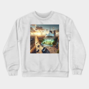 Future Radiance of Notre-Dame: A Modernist Vision Crewneck Sweatshirt